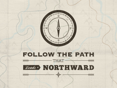 The Path North compass map north old path wood