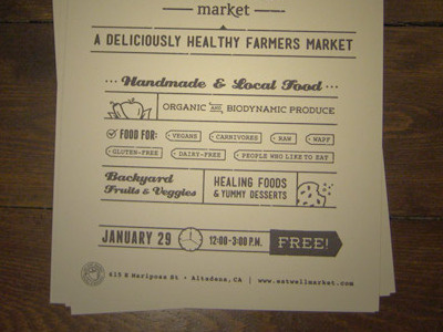 Printed Market Flyer farm flyer food market poster printed
