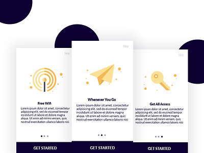 Get Started app design get started interface next skip ui user userinterface