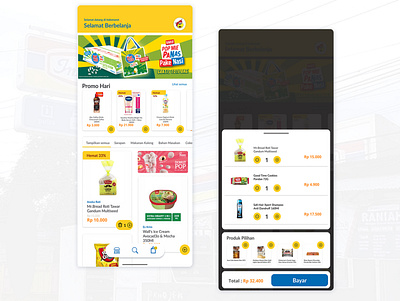 Indomaret UI Redesign cart design ecommerce interface shop shopping shopping app ui ux wishlist