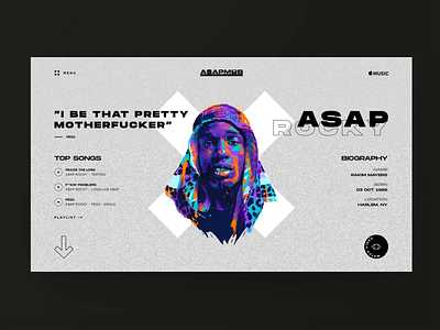 ASAP Mob - ASAP Rocky animation art charachter charachters clean design elements fashion grid interace layout motion music navigation style typography ui ux design video web