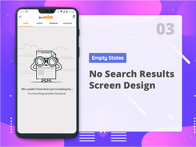 No Search Results empty state app design app design character character art character concept clean design cute design empty state error message error page flat illustration minimal mobile app no search results ui user interface ux vector