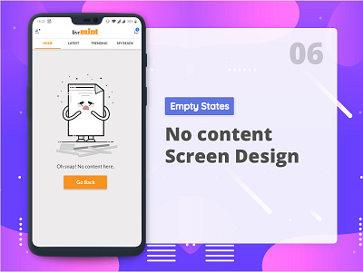 'No content here' empty state app design app design character character art character concept clean design cute design empty state empty states error message flat illustration minimal mobile app ui user interaction user interface ux vector