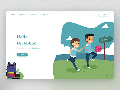 Hello Dribbble! hello dribbble illustration ui web