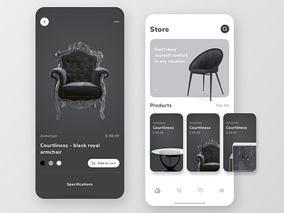 E-commerce mobile app concept