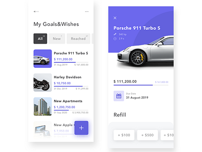 Wishes list app concept