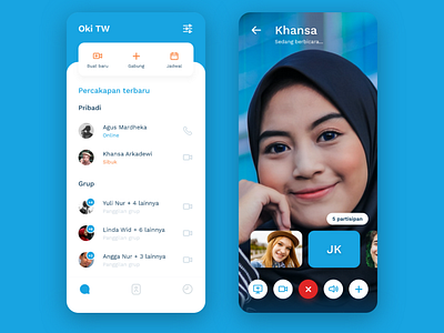 UI Exploration | Video Conference Call App