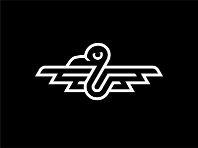 Vulture bird logo branding design flat icon lineart logo logomark vector vulture