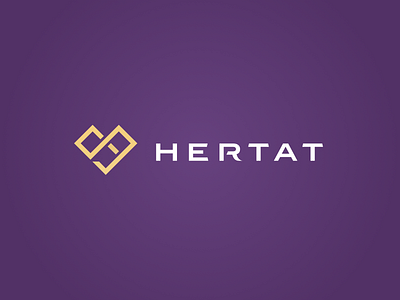 Hertat Logo entertainment gold heart logo luxury purple women
