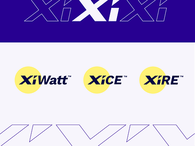 XiWatt Logo branding design flat icon logo typography vector