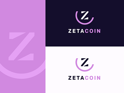Zetacoin app branding crypto design flat icon logo typography vector