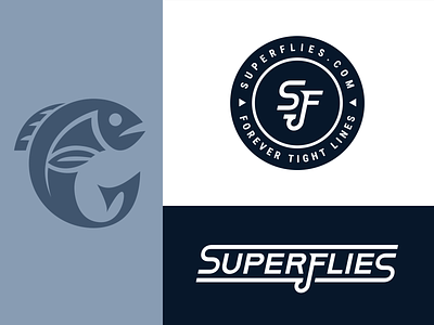 Superflies branding design flat icon logo typography vector