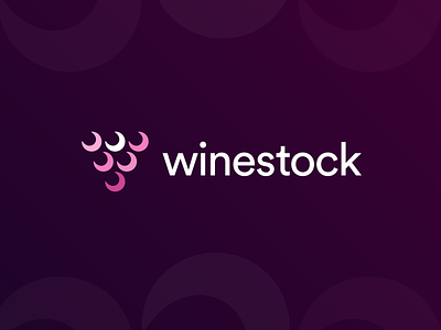 Winestock branding grape grapevine logo vector wine wine bottle