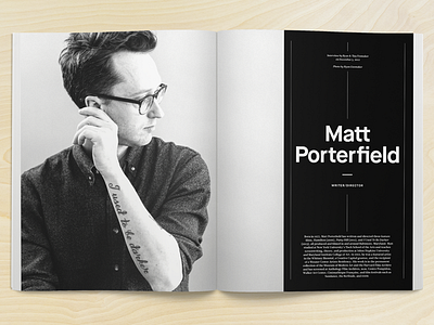 Matt Porterfield photo for TGD Mag bw photography portrait