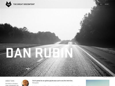 The Great Discontent: Dan Rubin black dan rubin responsive stratum tgd the great discontent white