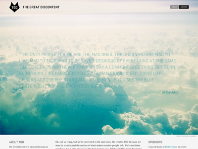 The Great Discontent: About clouds jack kerouac my photo quote responsive stratum tgd the great discontent