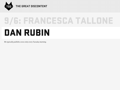 TGD Archive archive black gray responsive stratum tgd the great discontent