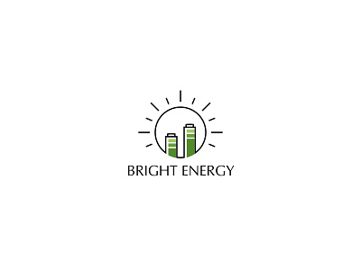 Bright Energy Logo battery bright building clean energy environmental icon landscape logo nature sun symbol