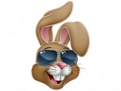 Easter Bunny bunny cartoon easter rabbit shades sunglasses vector artwork