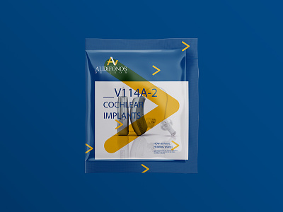 Packaging design Audifonos blue brand brand identity branding everyday logos package design packaging packing packing design parts sterilized yellow yellow logo