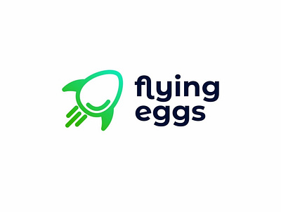 flying eggs branding egg eggs fly fun logo rocket simple travel