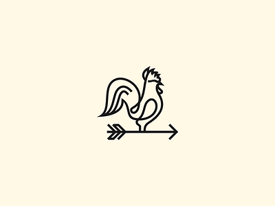 Rooster animal art chicken fun logo rooster simple sport