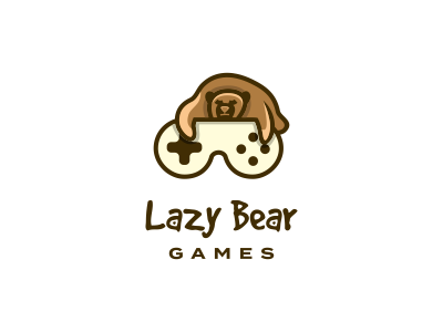 Lazy Bear Games art bear fun games lazy lineart logo simple sport