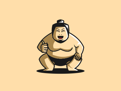 Sumo art fun lineart logo simple sport sumo