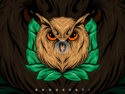 owl logo animal art bird cartoon design graphic illustration isolated nature owl vector