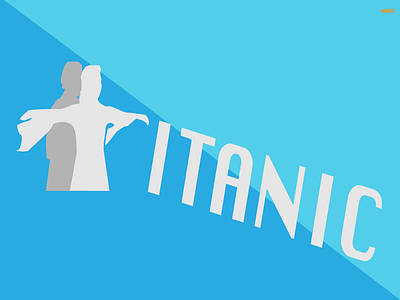 Minimalist poster design for Titanic art illustration illustrator minimalist movie poster titanic vector art