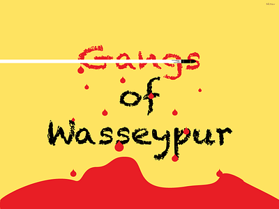 Gangs of Wasseypur art gangs of wasseypur illustration illustrator learning minimalist movie poster vector art