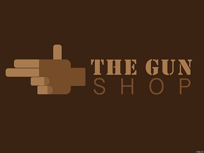 The Gun Shop illustrator logo the gun shop vector art