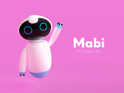 Mabi - Dribbble Warmup ai dribbble happy dev hello mabi mabiloft robot warmup
