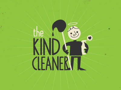 The Kind Cleaner branding clean cleaning eco green illustration logo mop
