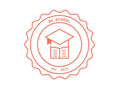 Bk School book graduation logo mortarboard school seal university wip