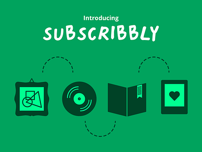 Introducing Subscribbly art book flat ilustration record startup subscribbly