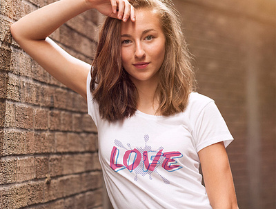 Love Life cute fun lettering print retro t shirt design typography