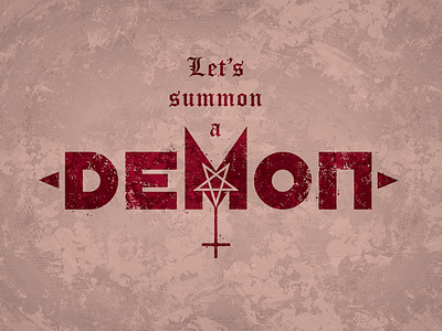 Let's Summon a Demon evil grunge lettering nft opensea typography