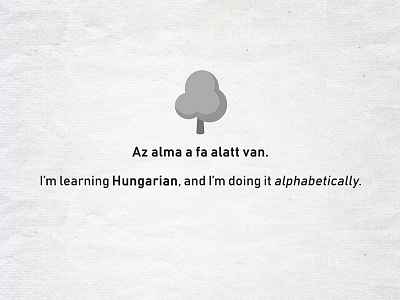 Learning Hungarian Alphabetically funny hungarian language simple type art typography