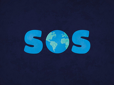 SOS - Save Our Planet climate change earth day poster print t shirt design typography