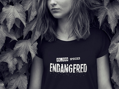 Endangered Species activist climate change clothing grunge print t shirt design tshirt typography