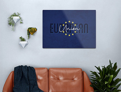 European Union Poster design flag lettering logo politics poster print typography
