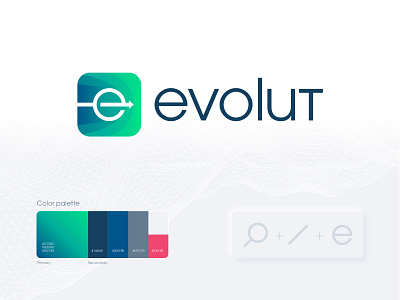 Evolut marketing agency logo and color palette blue brand branding color palette digital agency evolution gradients logo logo design logotype marketing marketing agency speed success