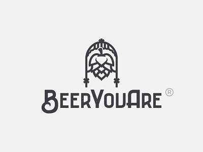 BeerYouAre logo beer bottle cooler beer logo logo logo design product design