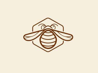 bee logo animal bee clean design honey idea logo minimalism monoline nature sketch vector