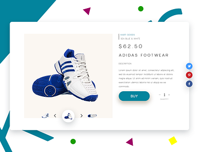 Kart E-Commerce Website buy cart detail page ecommerce goods illustrator inspiration photoshop shoe ui ux web design