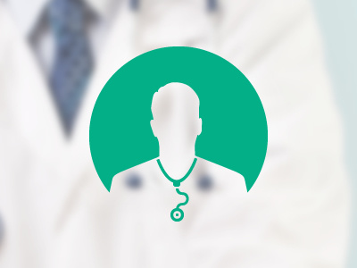 Doctor Icon doctor flat green icon man minimal silhouette stethoscope veterinarian