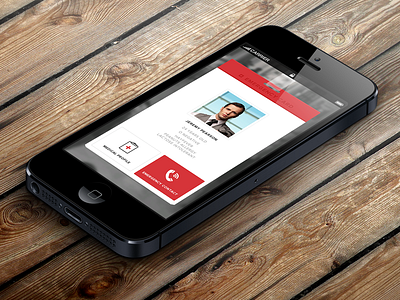 Emergency Contacts app application emergency emergency contacts ios iphone medical red