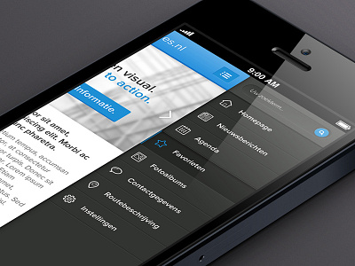 Mobile menu app blue framework menu mobile navigation pop up search sidebar slide