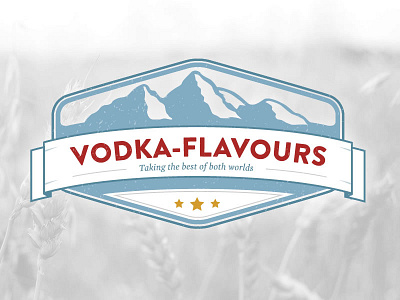Vintage vodka label bottle brandon grotesque illustration illustrator label logo mountains red russian stars vintage vodka wodka